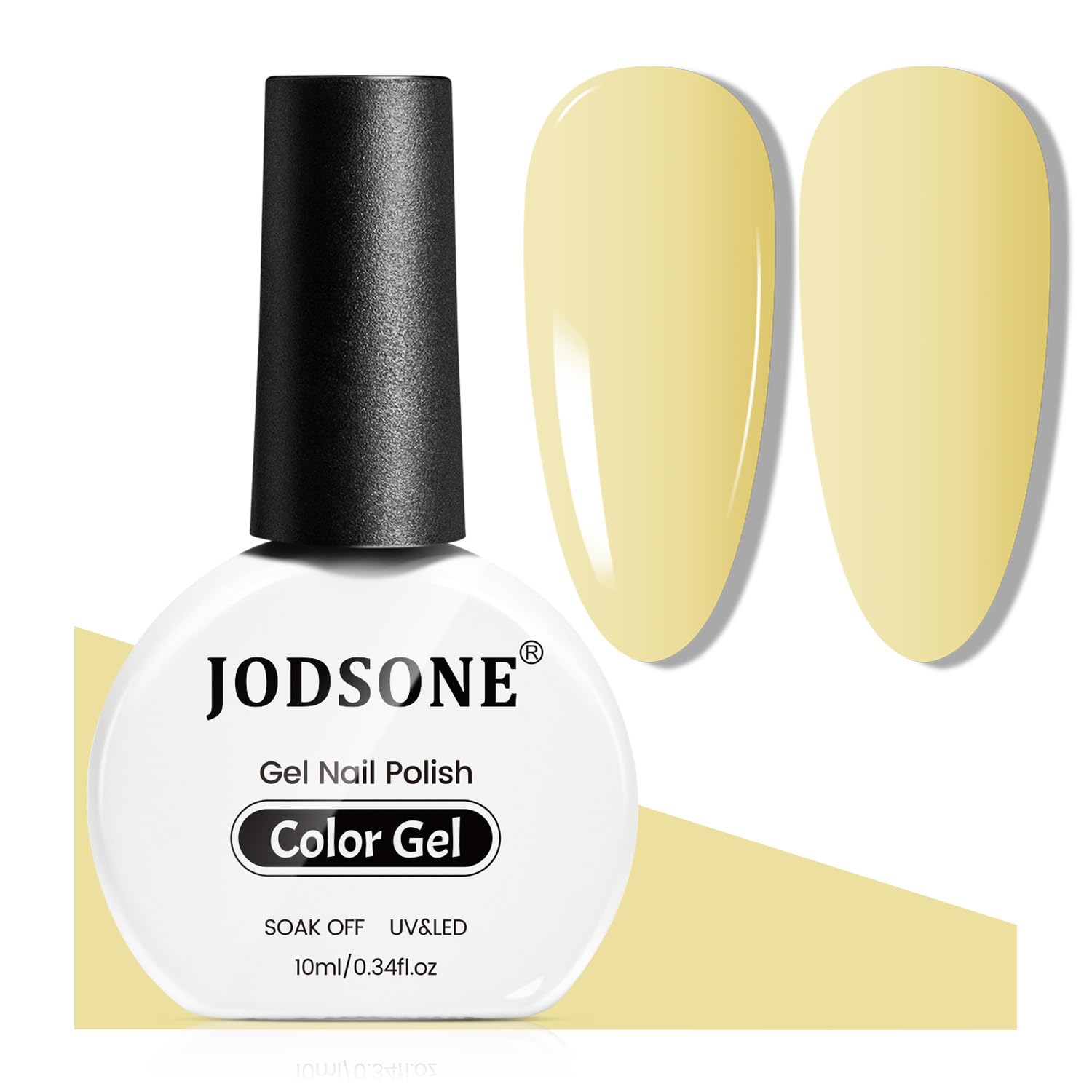 Butter yellow gel nail polish