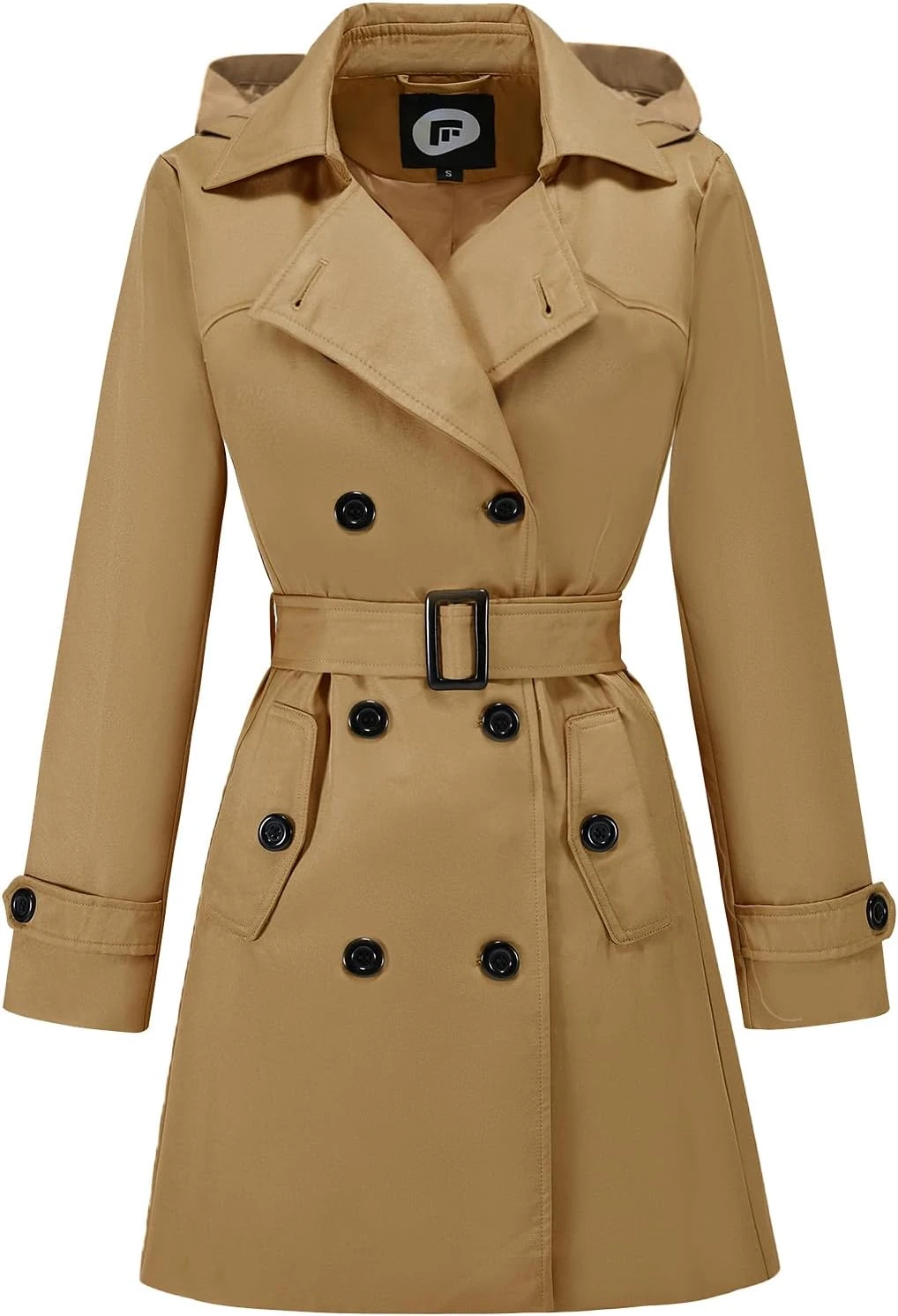 Camel Belted Trench Coat