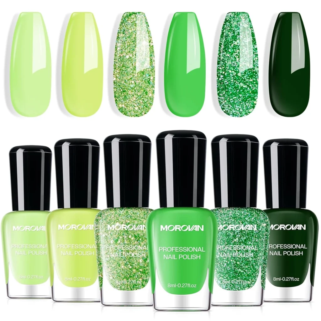 Dark Green Spring Nail Color