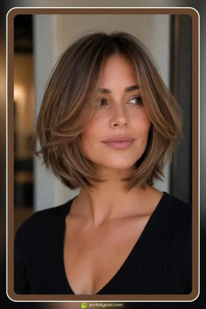 Face-Framing Layered Bob for Women