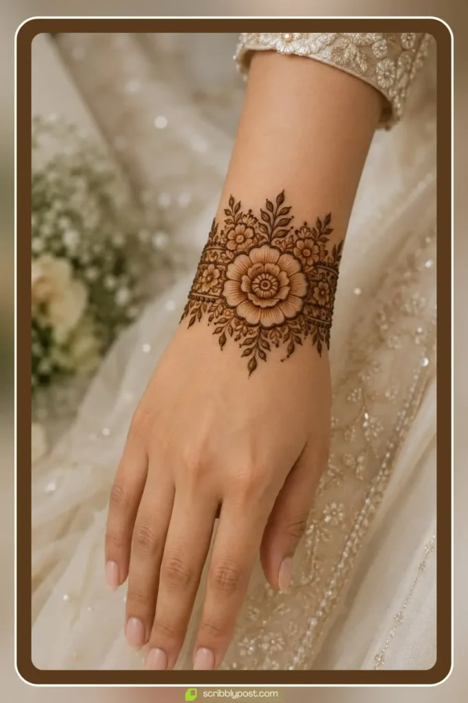Floral Crown Wrist Cuff Design