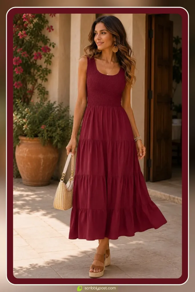 Flowy Sundress for a Backyard