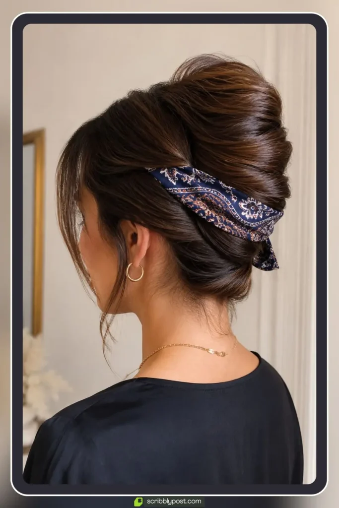 French Twist with Bandana