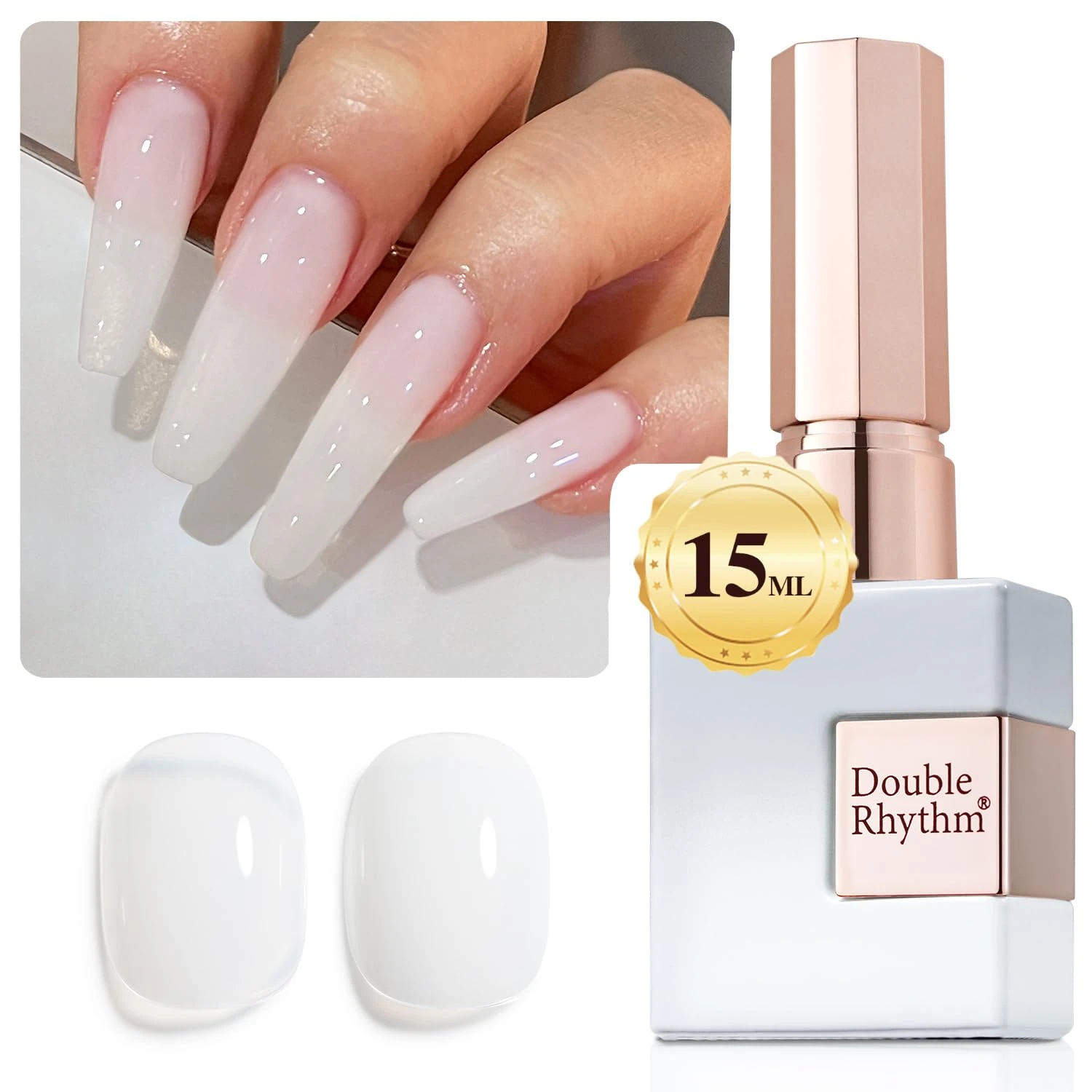 Glossy White Sheer Nail Gel