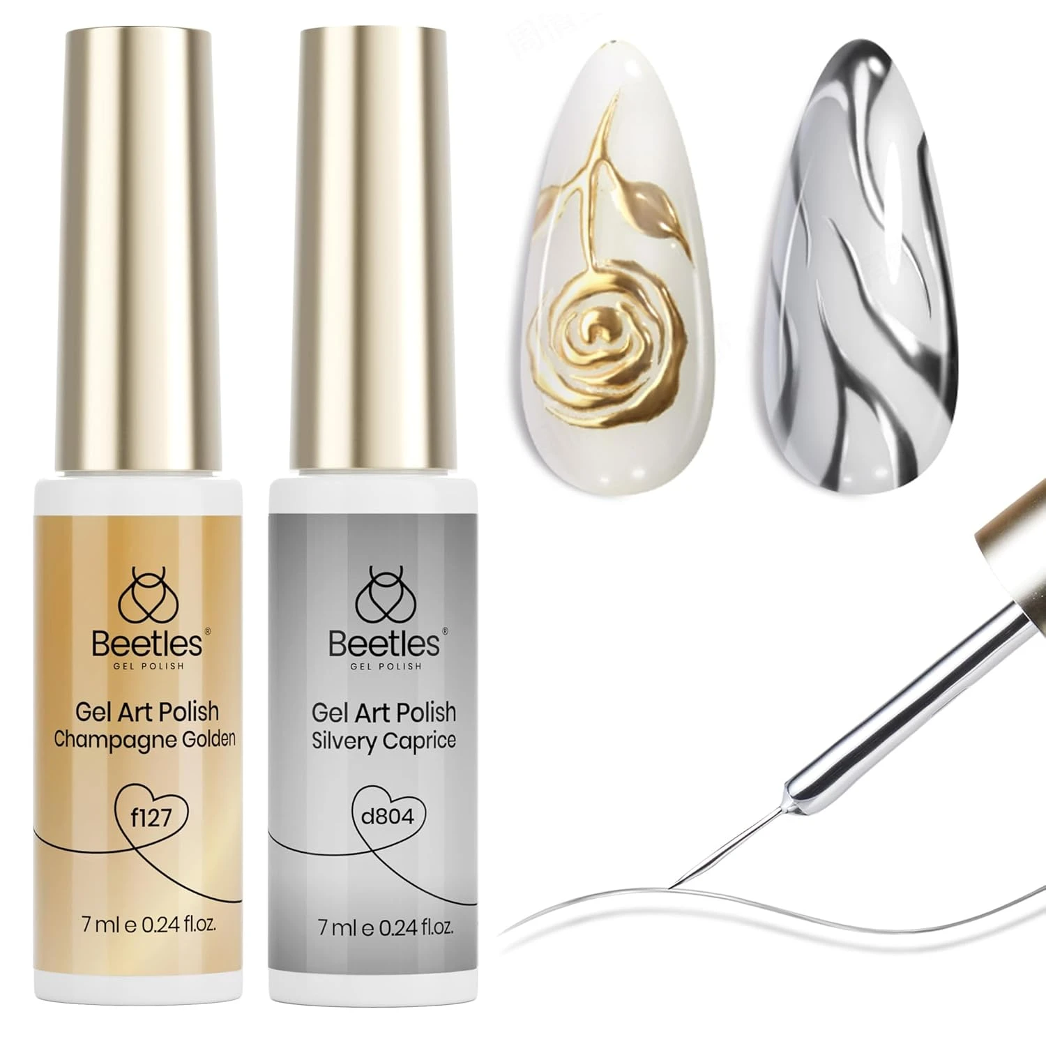 Gold French Tip Nail Polish