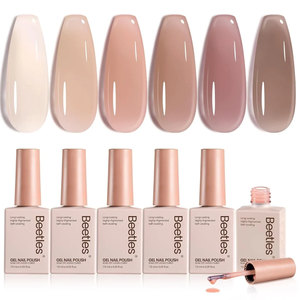 Golden Nude Nail Set
