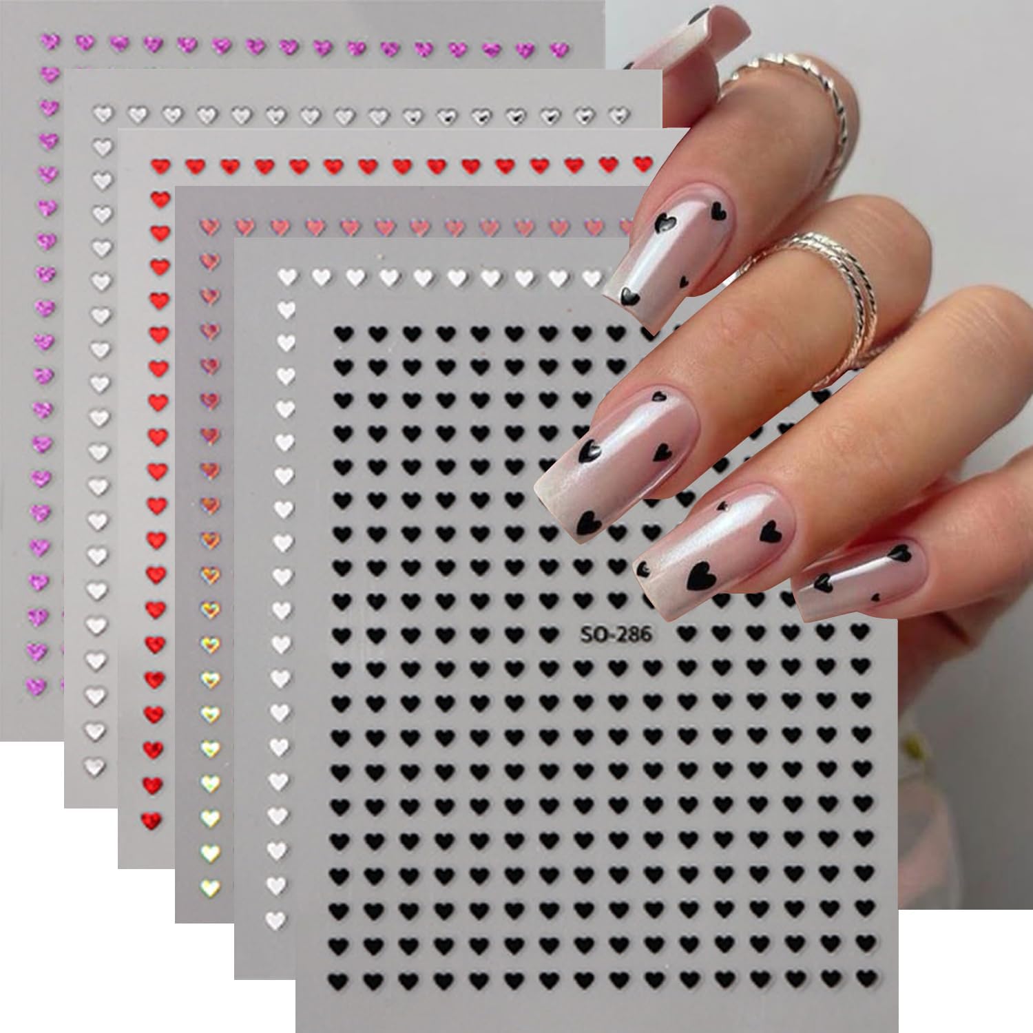 Heart Nail Art Stickers