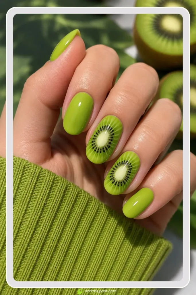 Kiwi Slice Nails