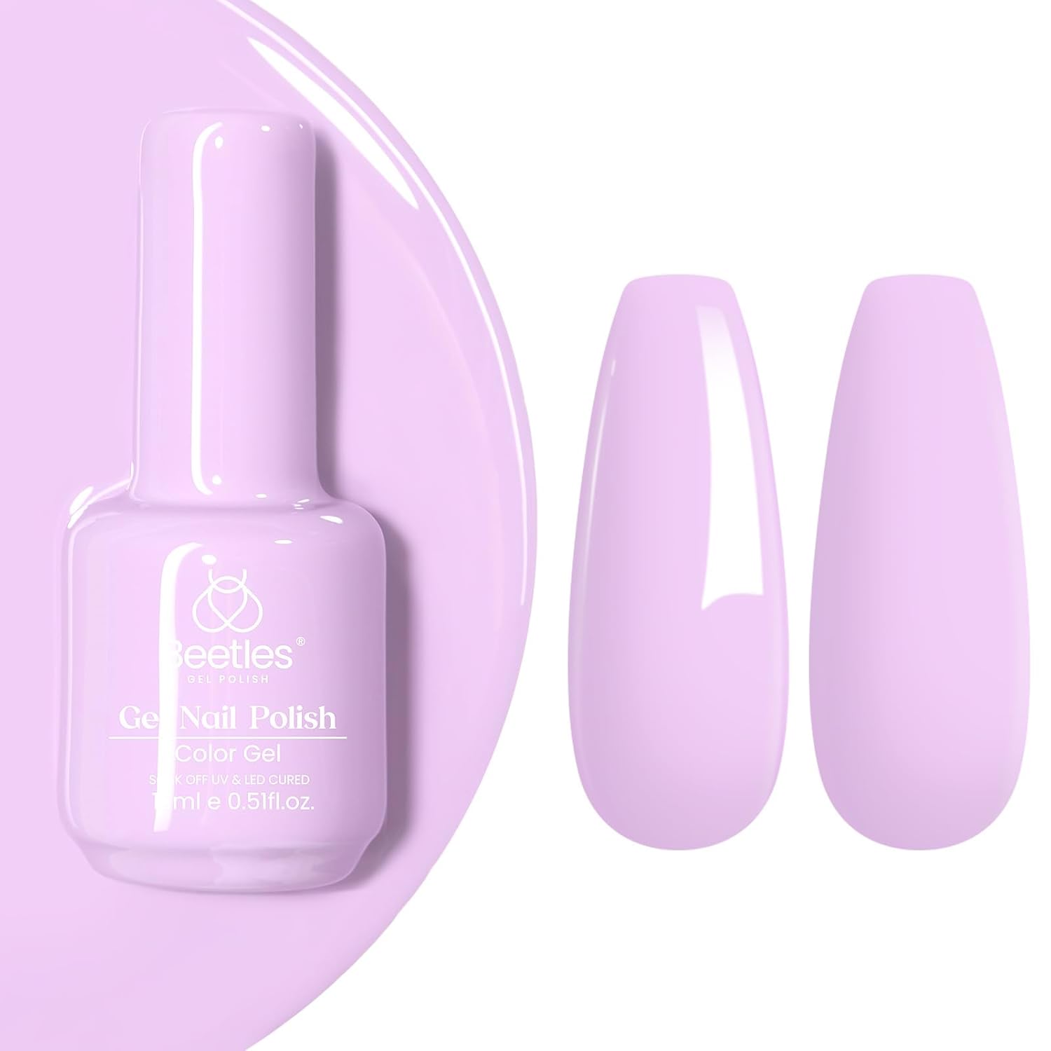 Lavender gel polish soft tone