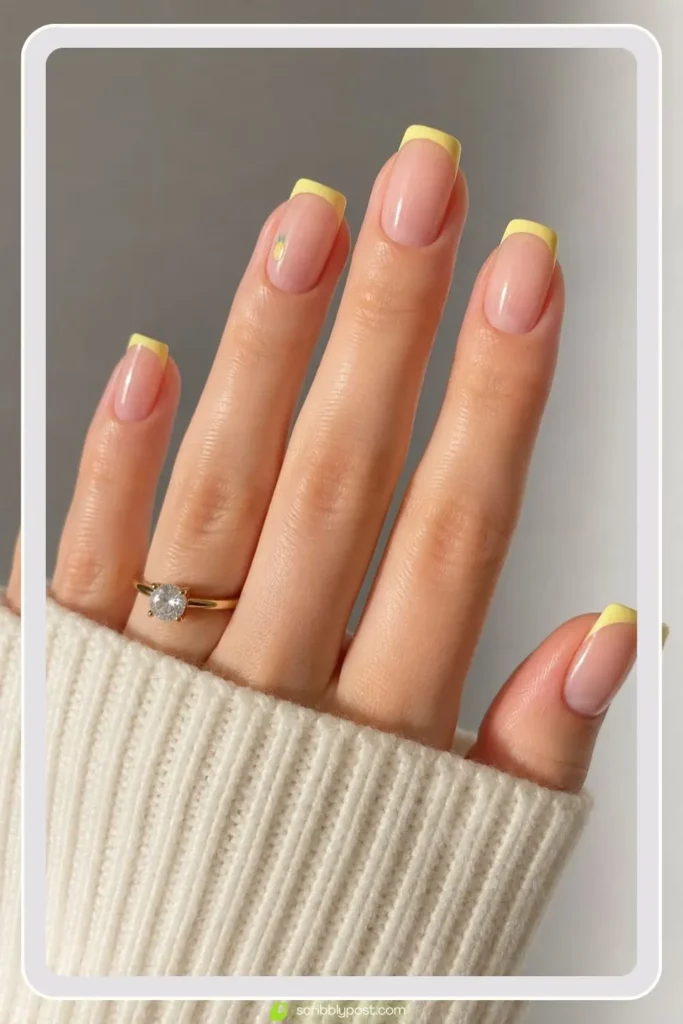 Lemon Drop French Tips