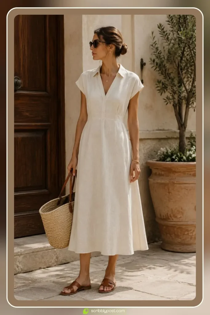 Linen Midi Dress