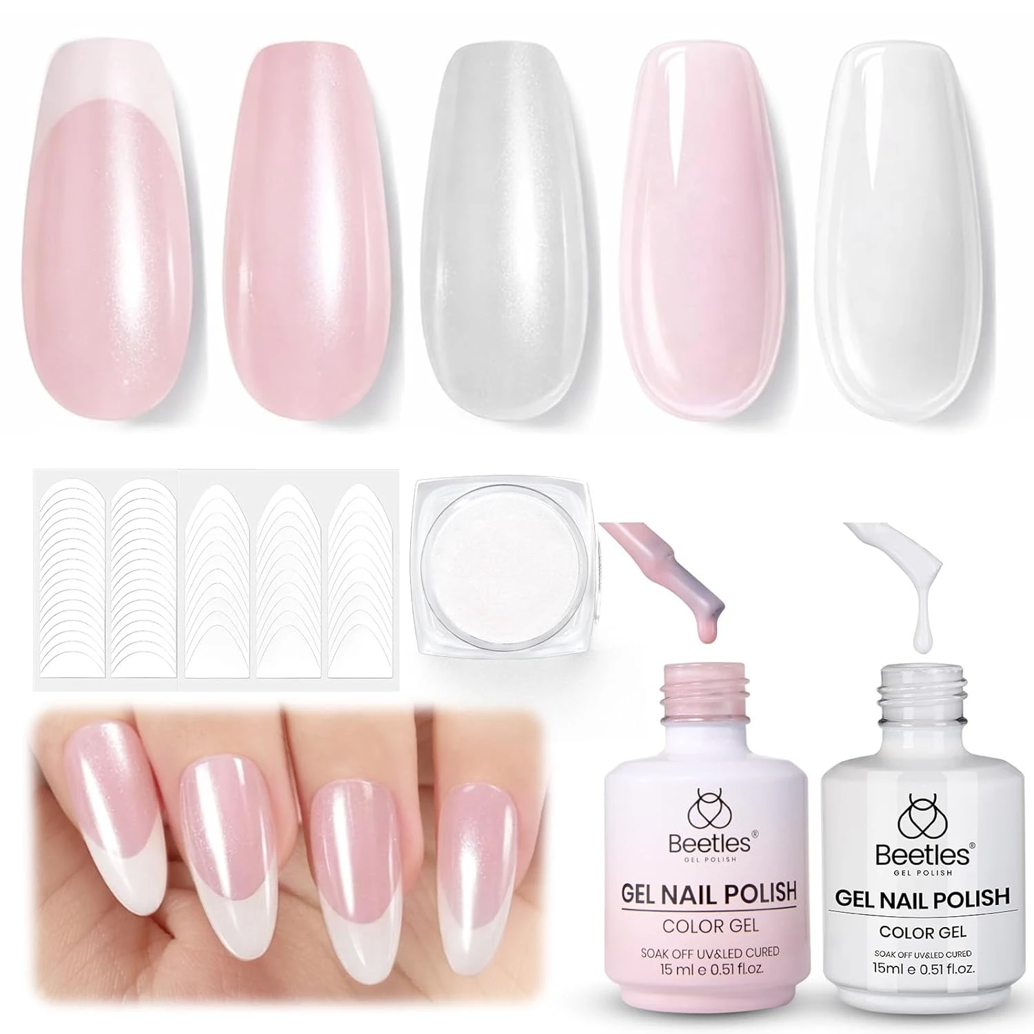 Metallic French Manicure Kit