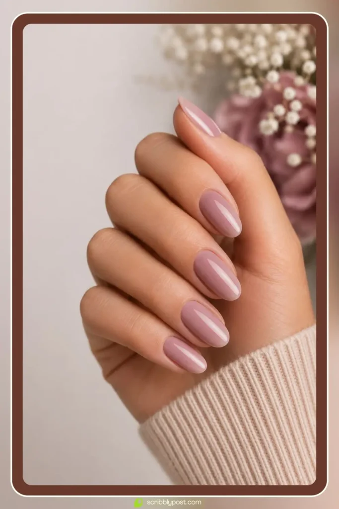 Milky Mauve Nails