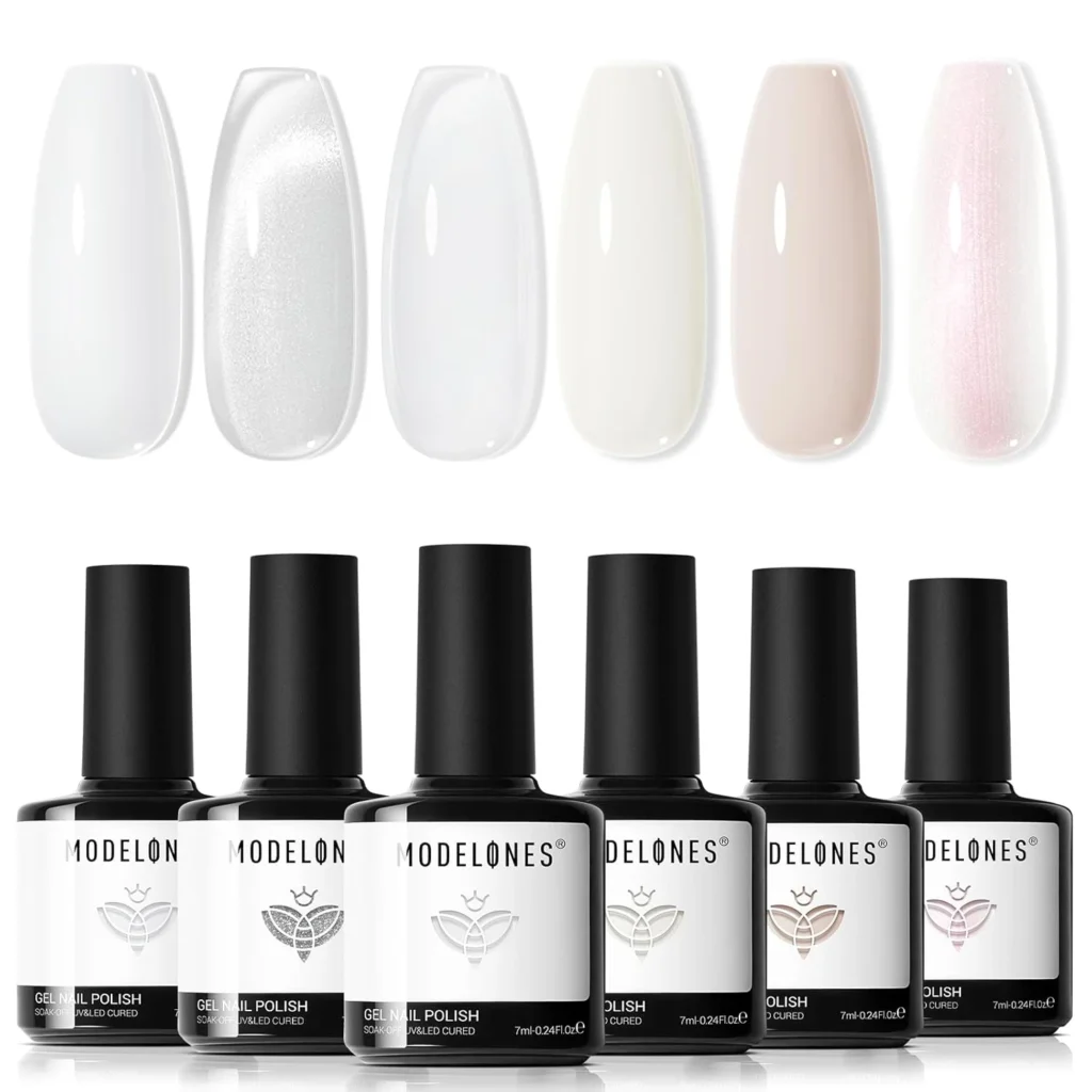Milky White Nail Set