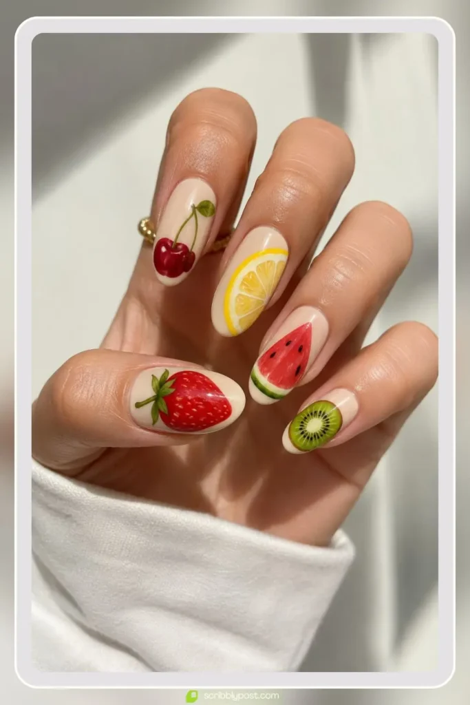 Mixed Fruit Salad Nails