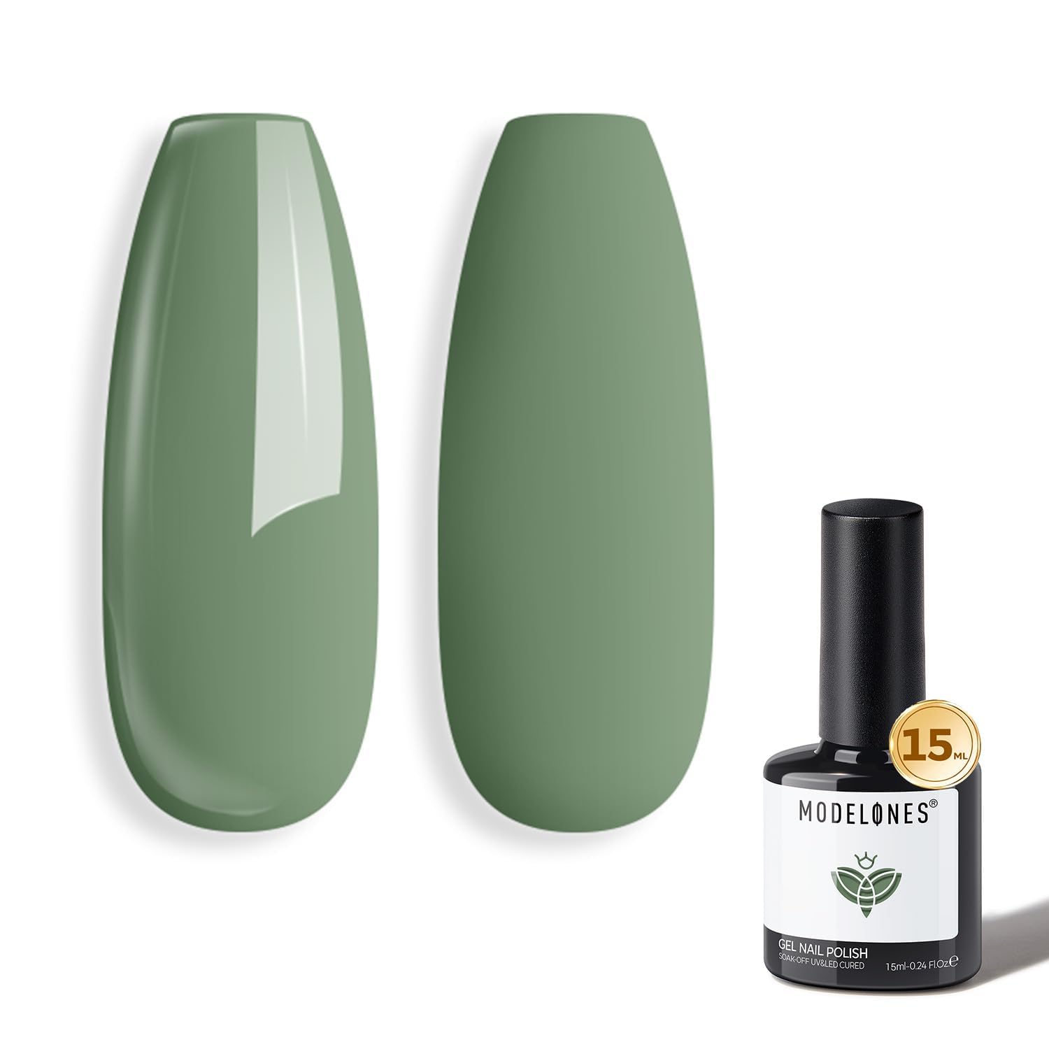 Muted Green Gel Nail Polish