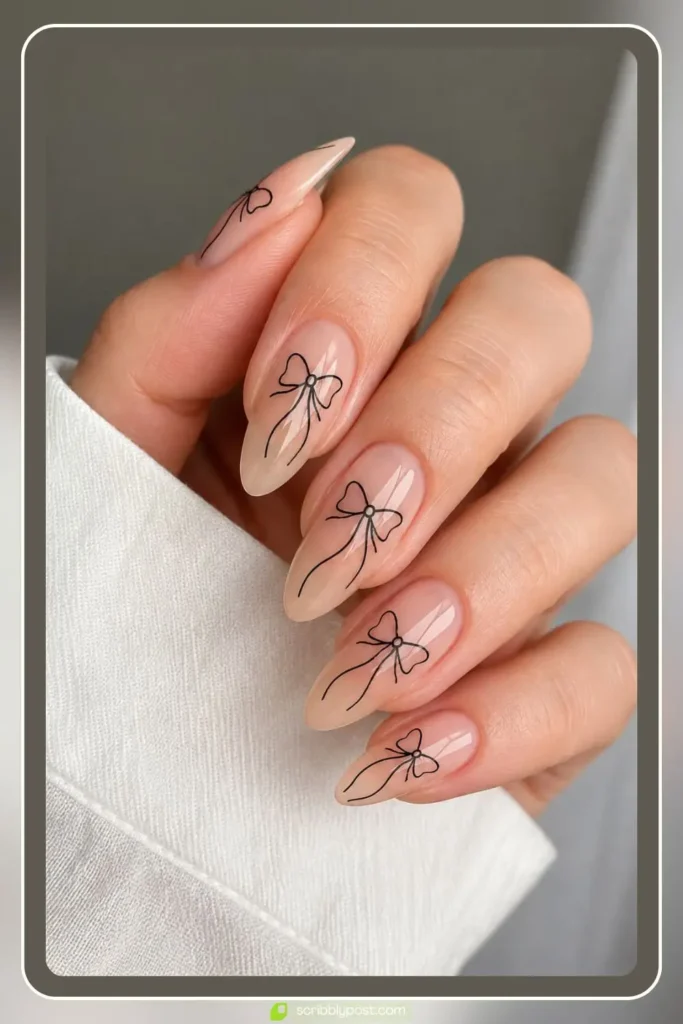 Negative Space Bow Outline