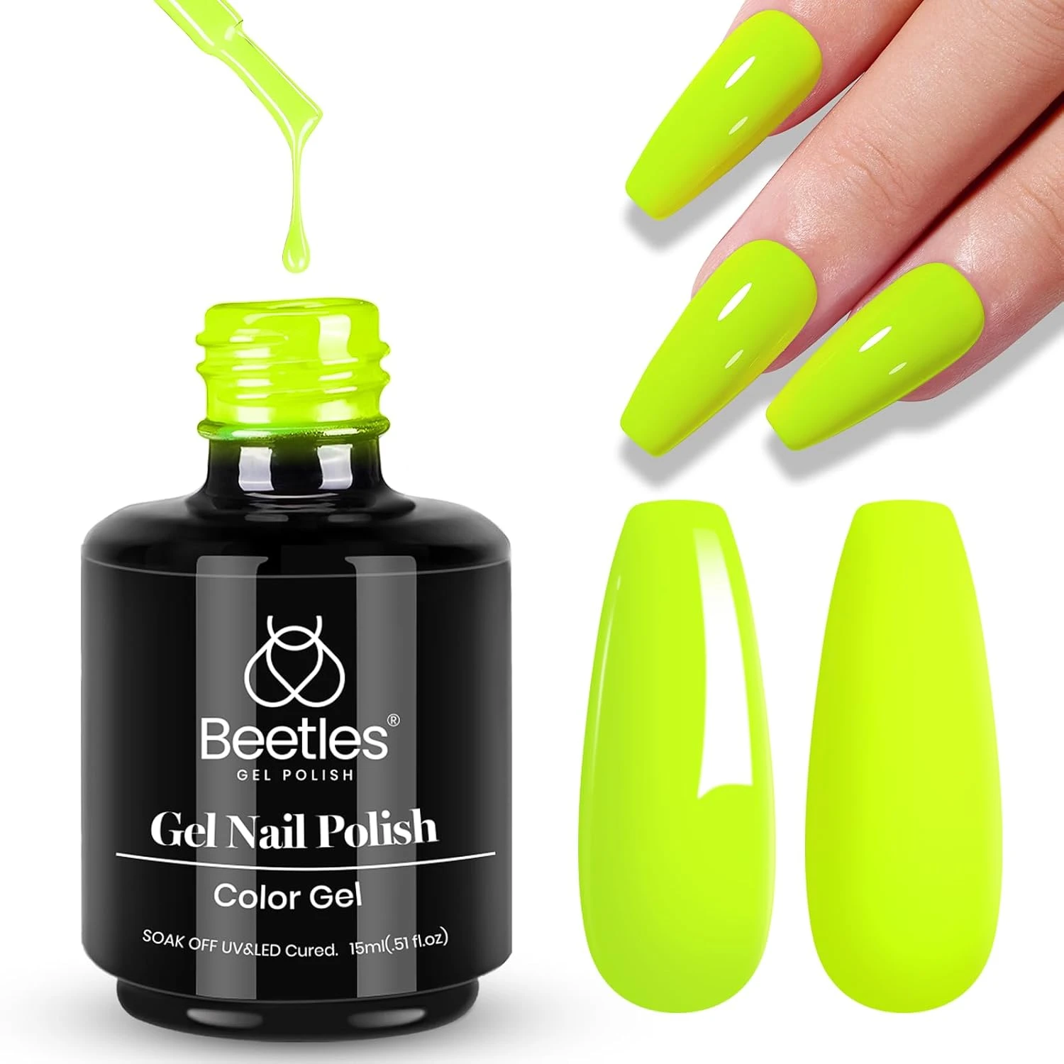 Neon Yellow Nail Art Paint Pot