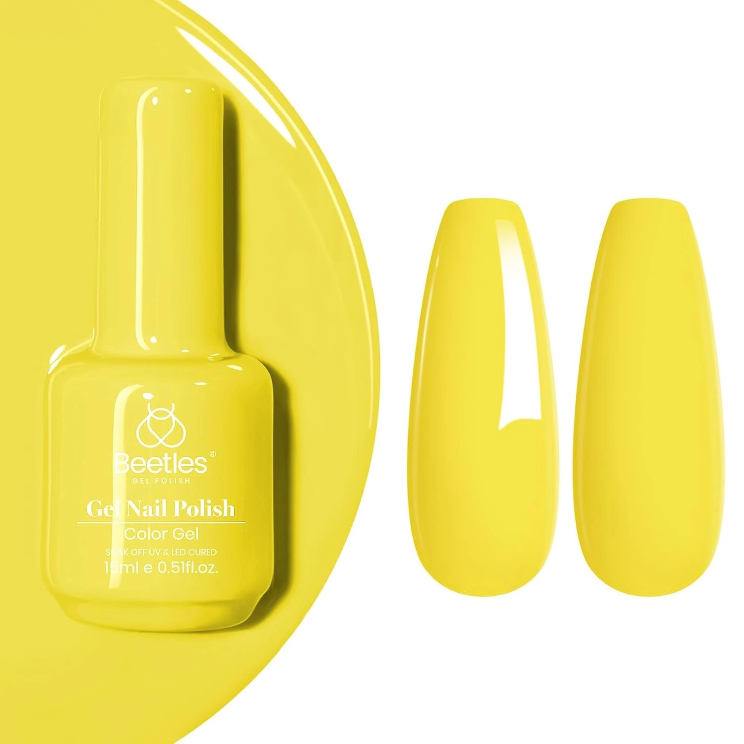 Neon Yellow Nail Polish Half Moon Art