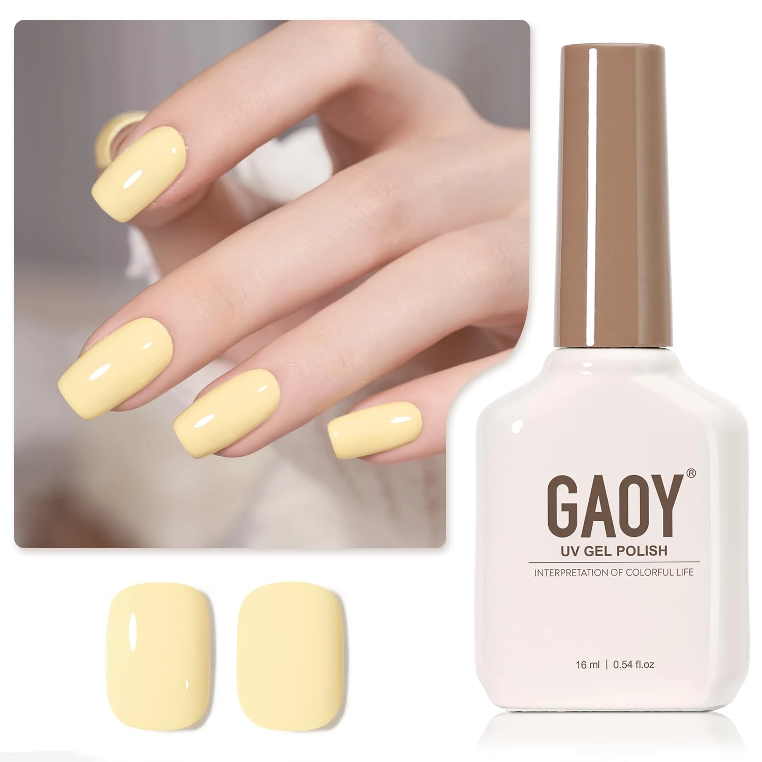 Pastel Yellow Gel Nail Polish