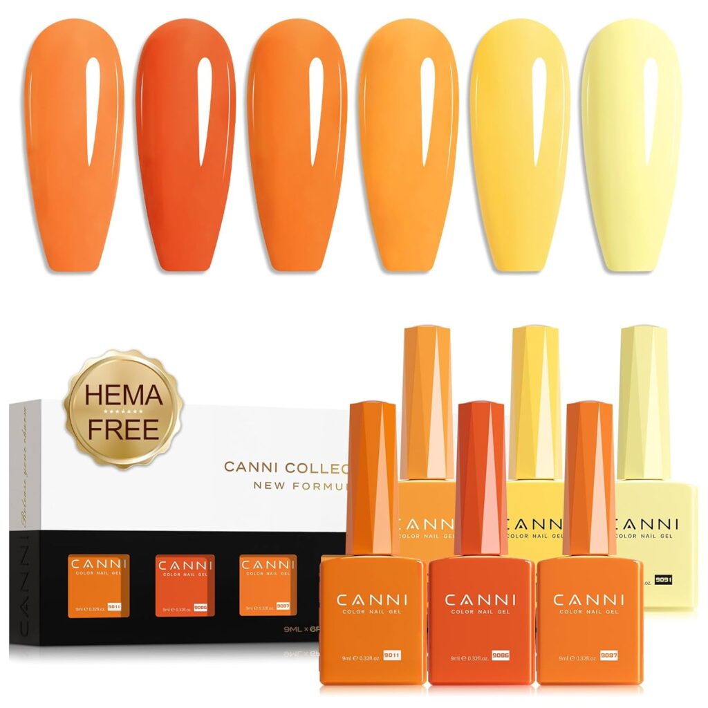 Peach Orange Nail Gel Set