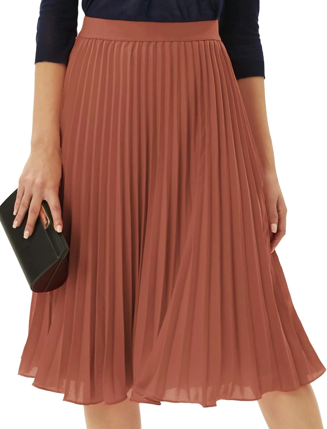Pleated Midi Skirt Women