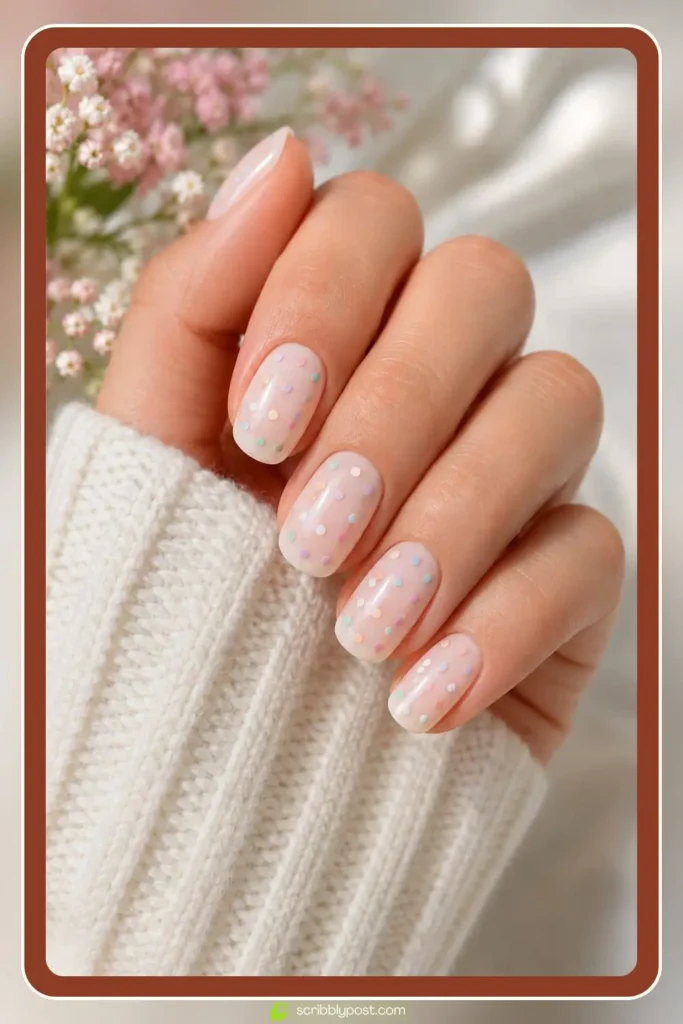 Polka Dot Spring Nails