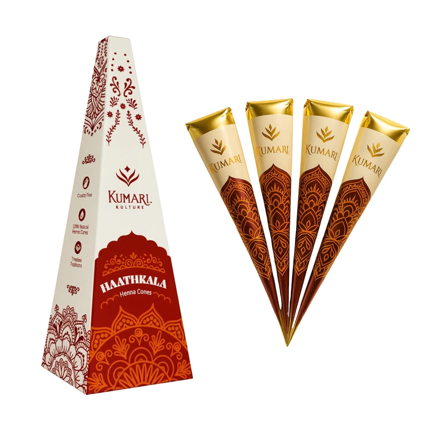 Professional Dark Henna Cone Bridal Quality