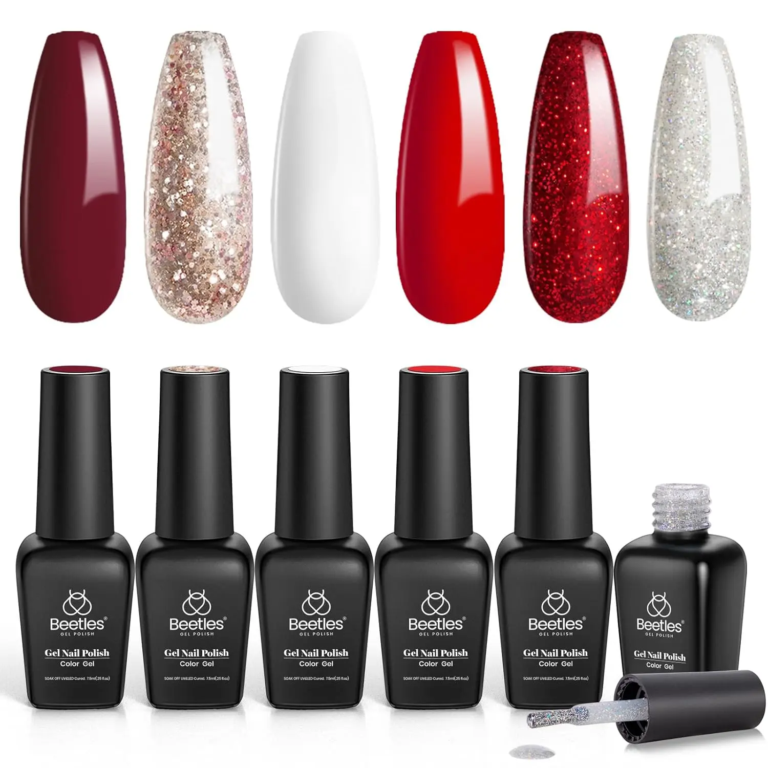 Red And White Nail Gel Set