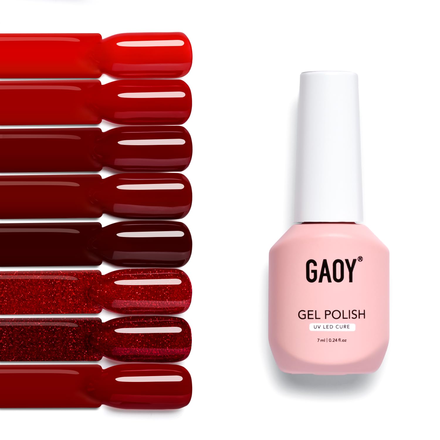 Red Gel Nail Polish Deep Tone