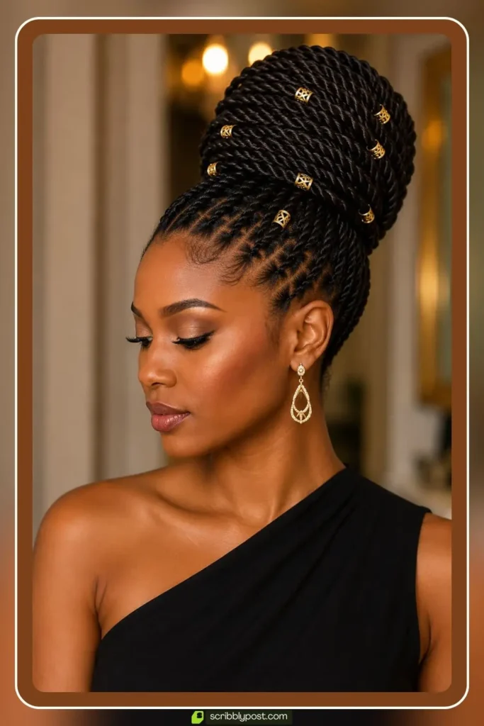 Senegalese Twist Updo