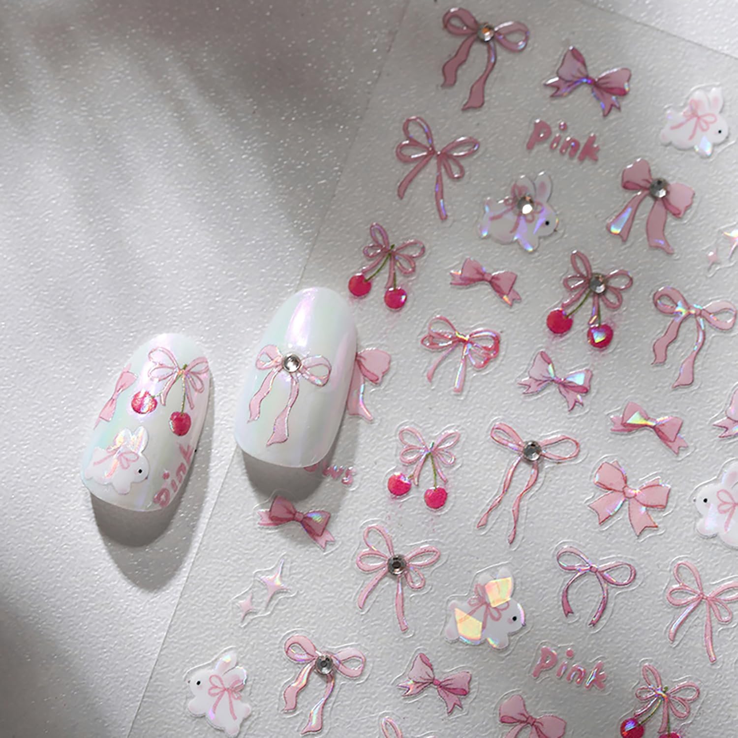 Small Bow Nail Stickers Set