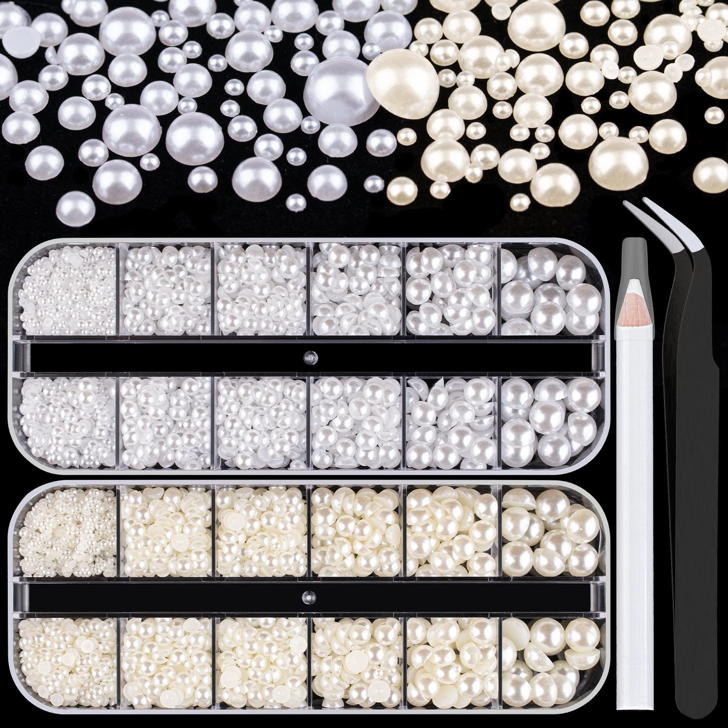 Small Pearl Nail Gems Flat Back