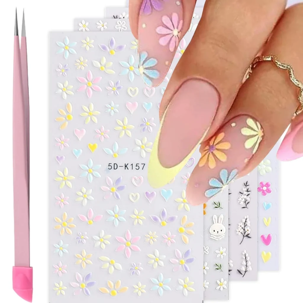 Spring Flower Nail Decals