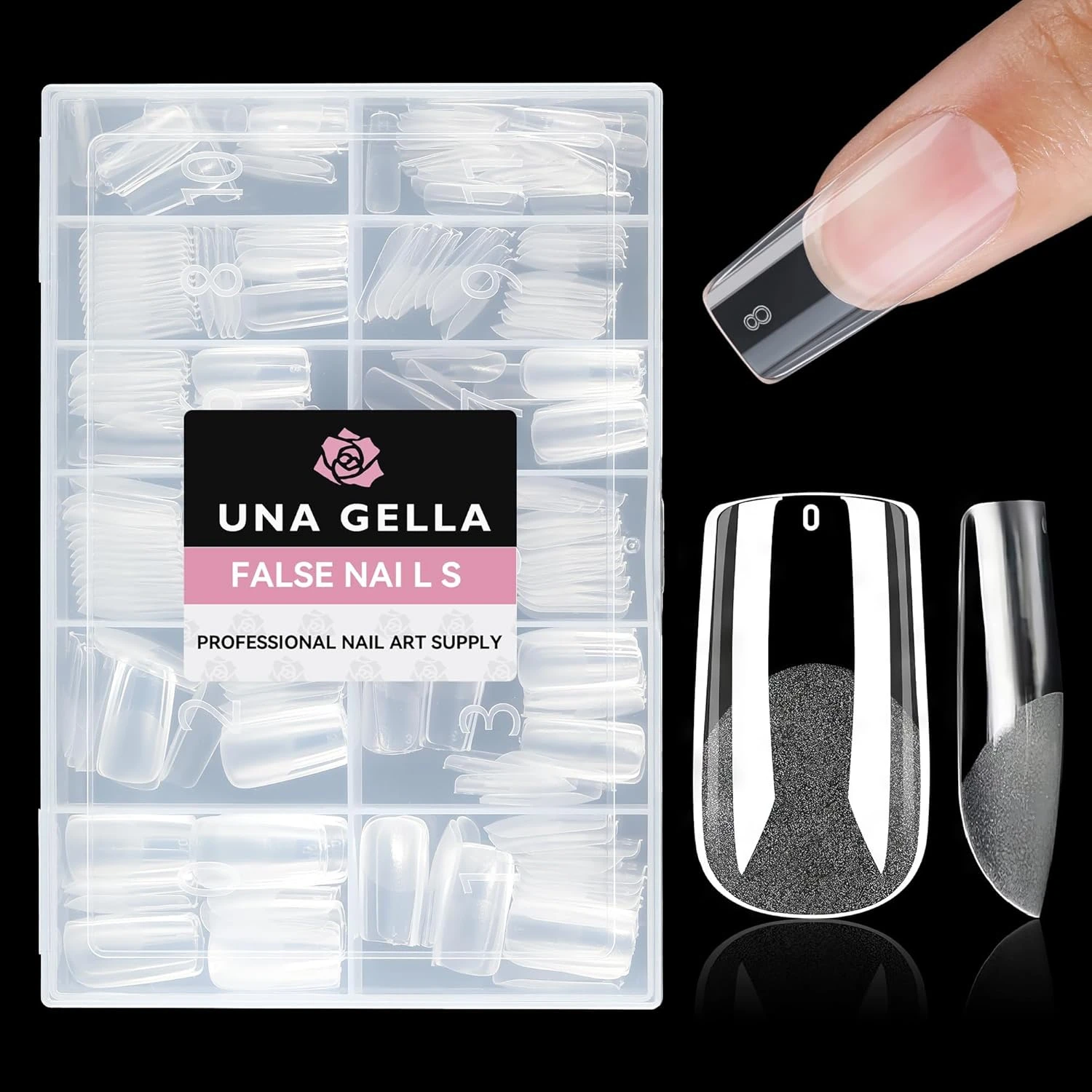 Square Acrylic Nail Tips Medium Length