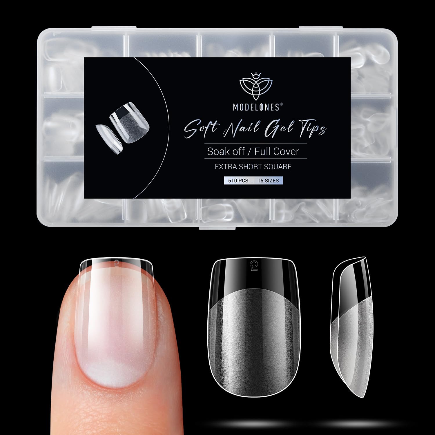 Square nail tip forms short