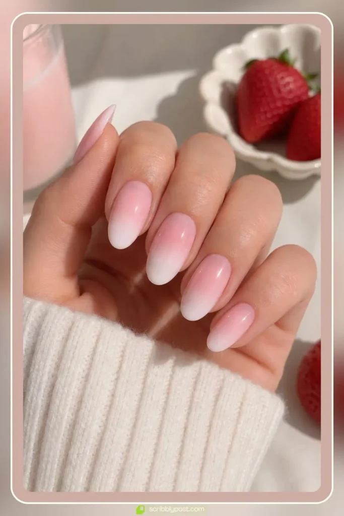 Strawberry Milk Nails