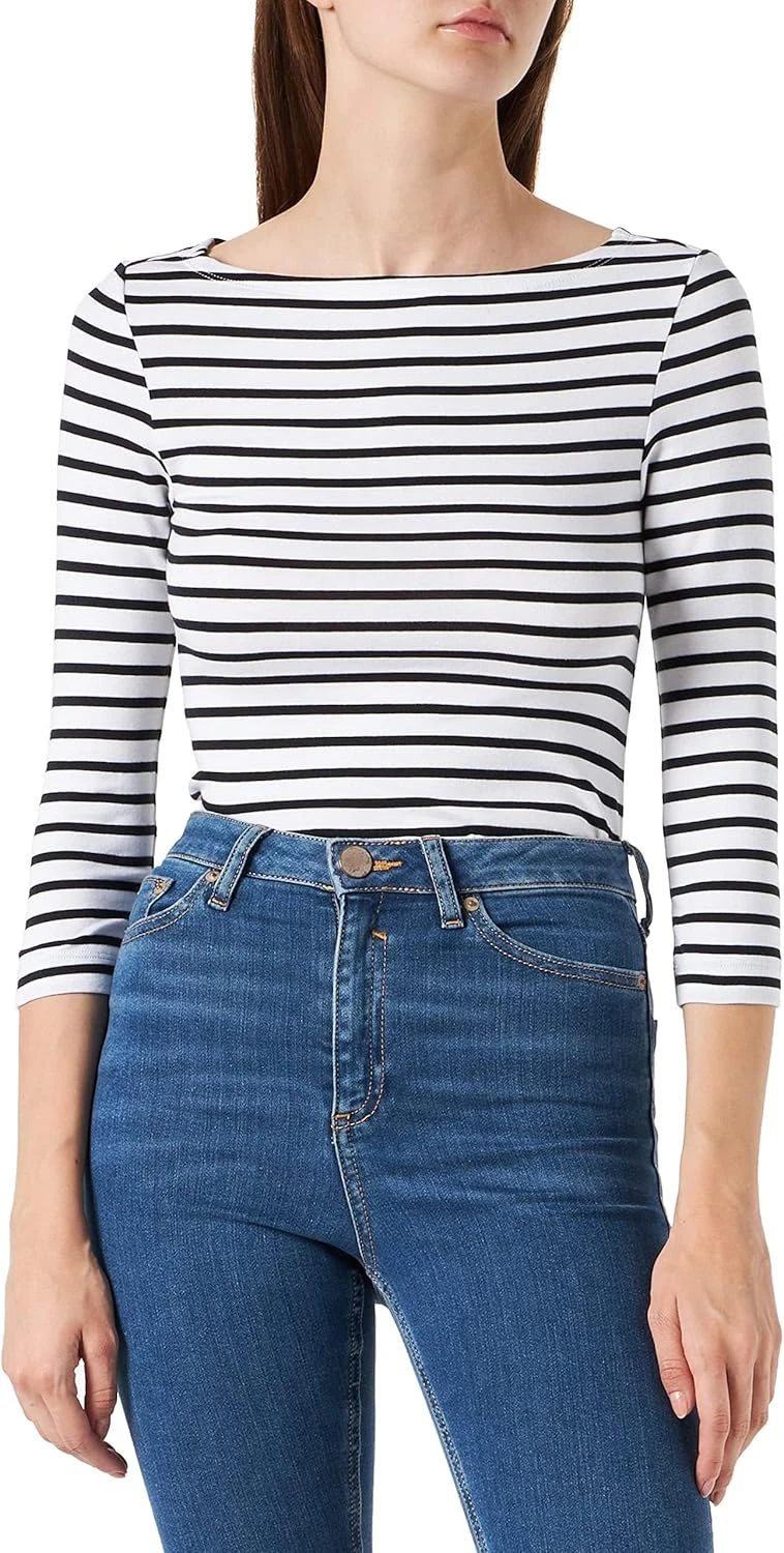 Striped Breton Knit Top