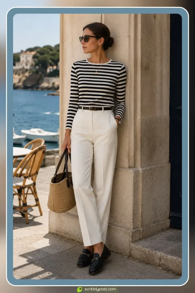 Striped Breton Knit and Trousers