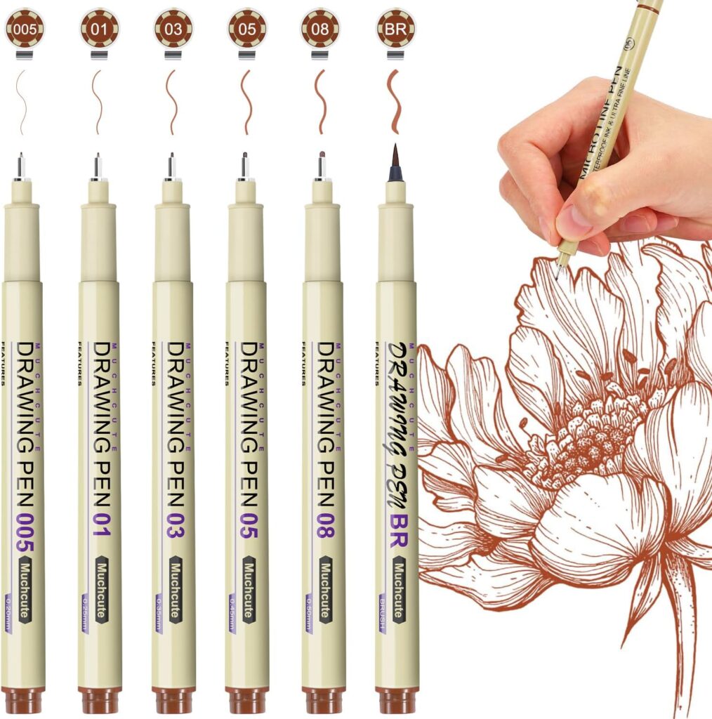 Thin Brown Liner Pen