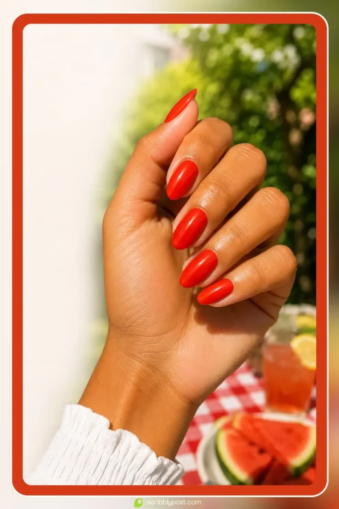 Tomato Red Nails