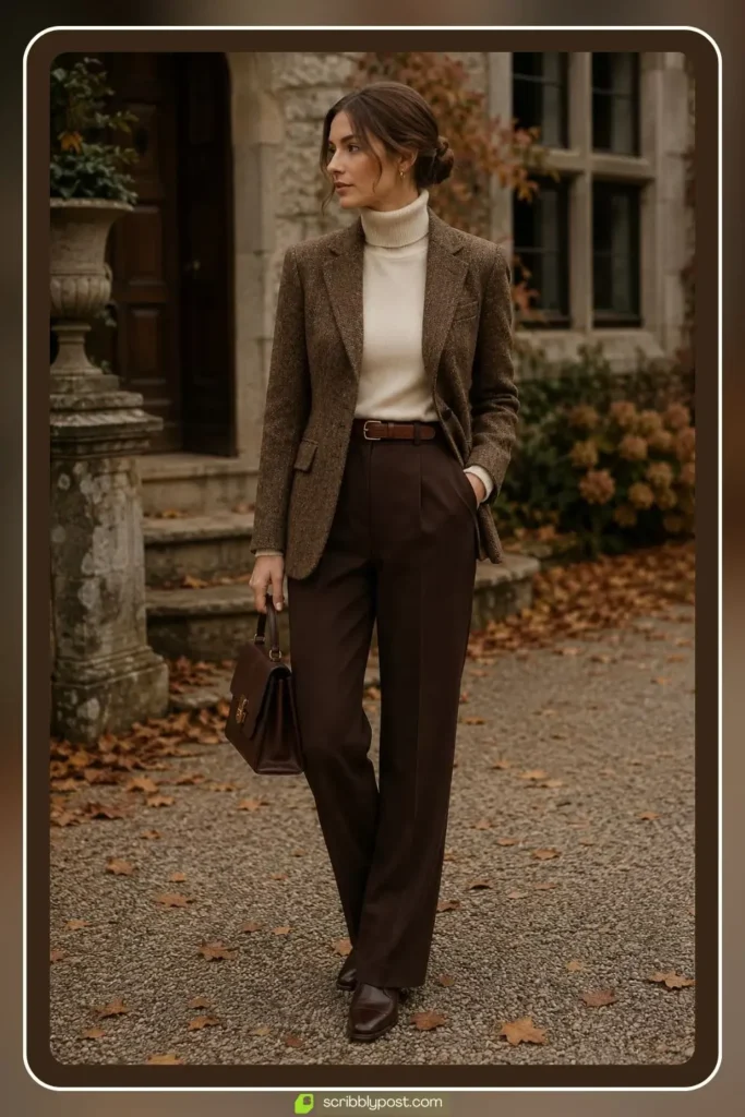 Tweed Jacket and Brown Trousers