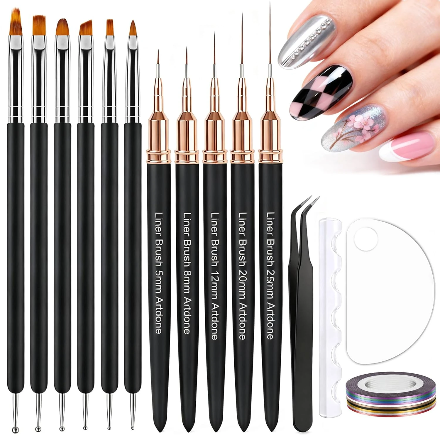 V-Tip Nail Art Stencil Strips
