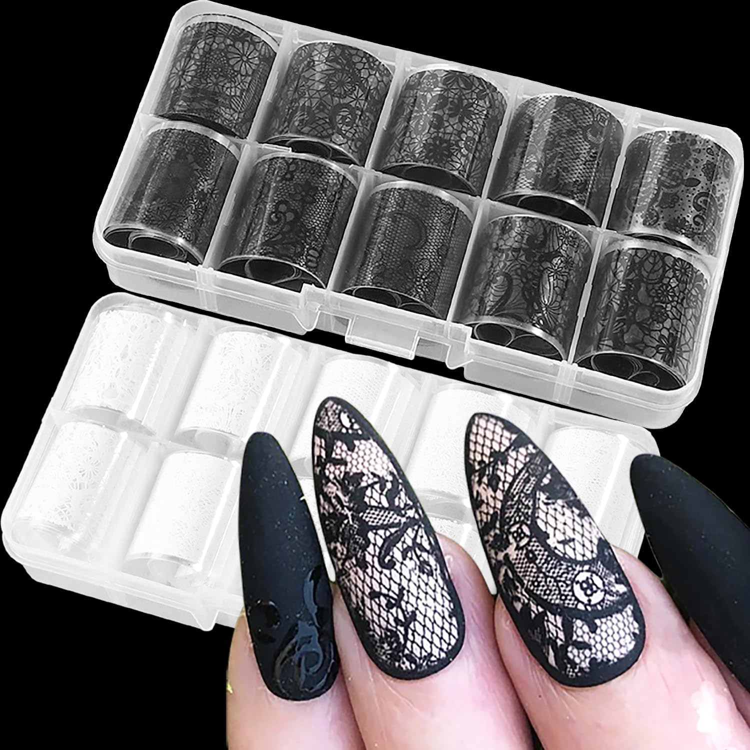 White Lace Nail Stickers