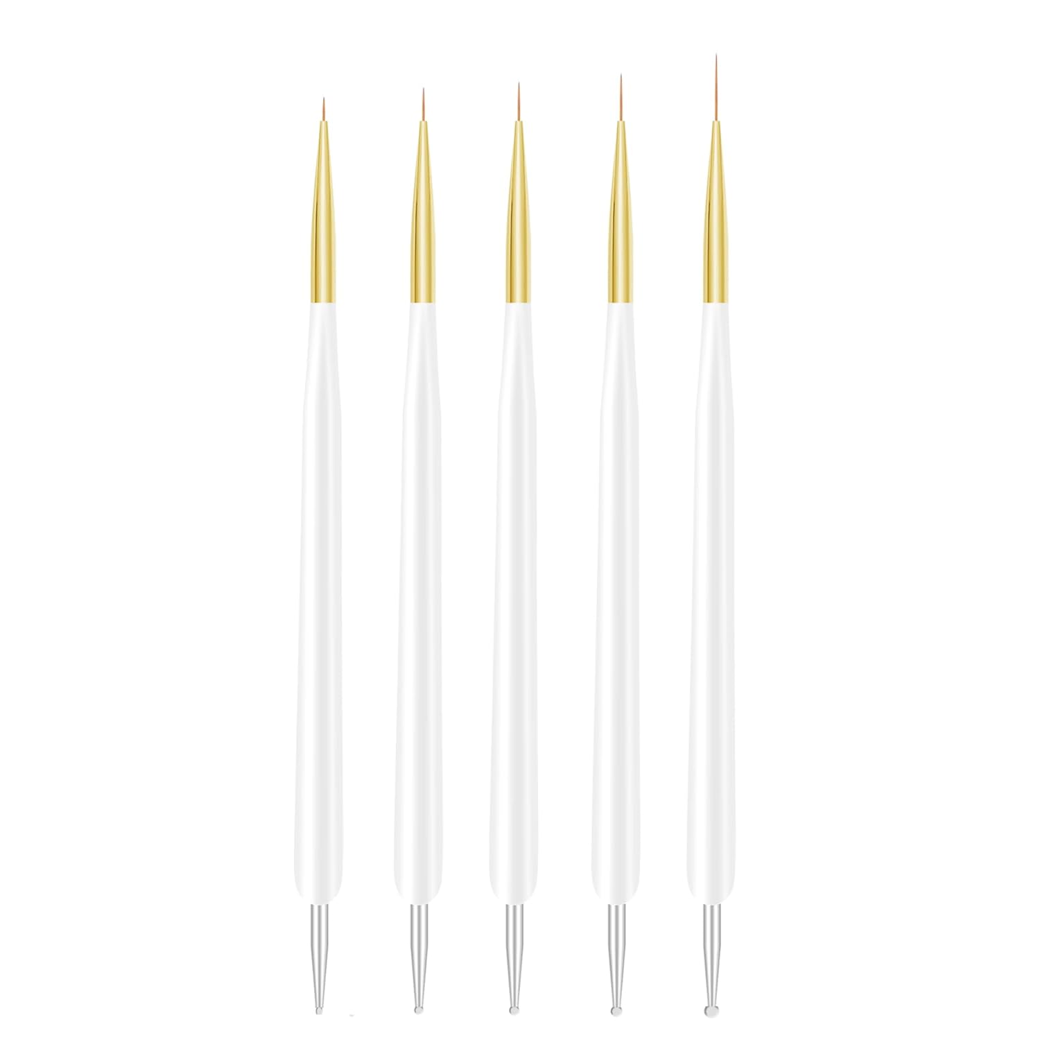 White nail art dotting tool