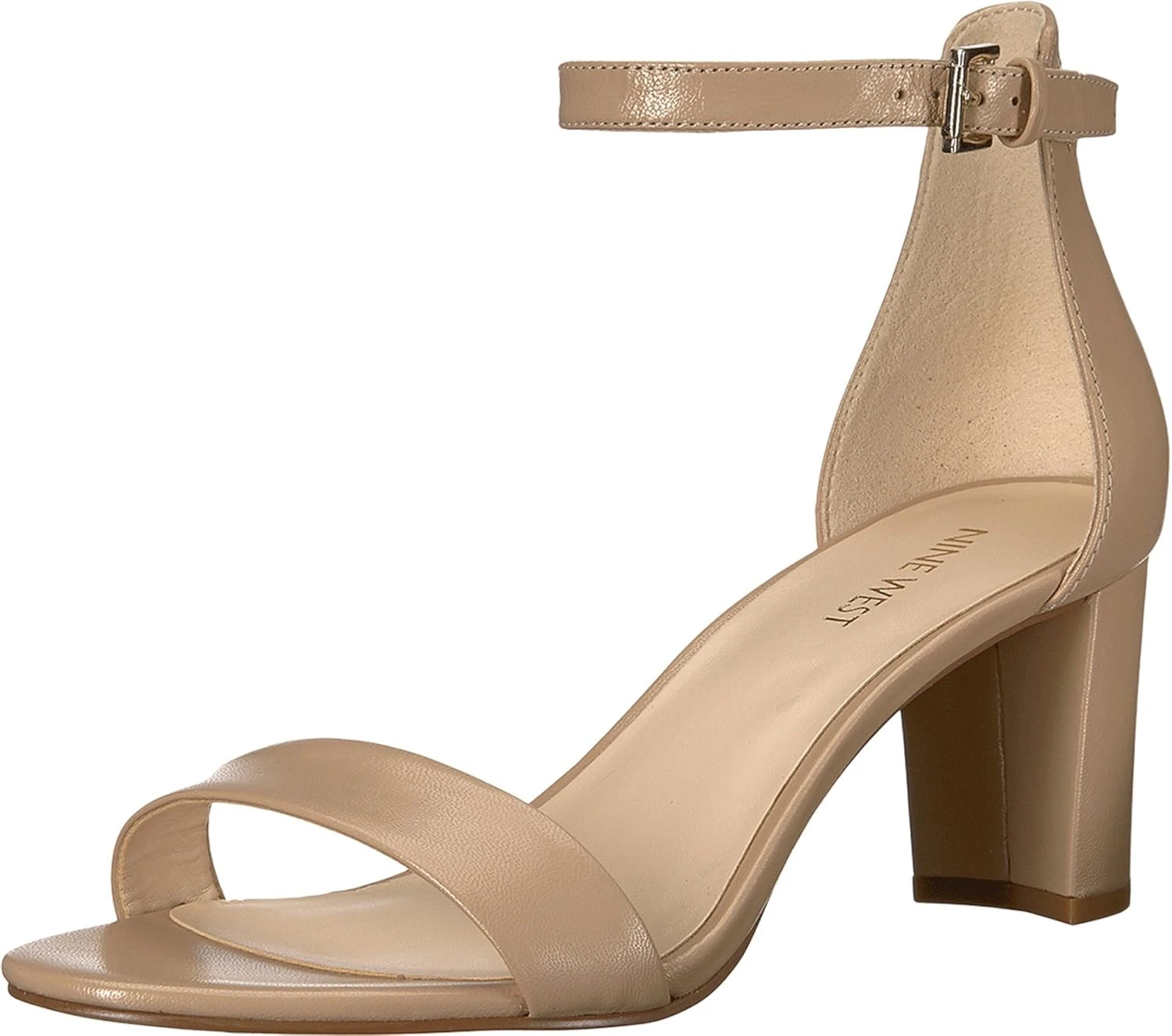 Ankle Strap Heeled Sandal Leather