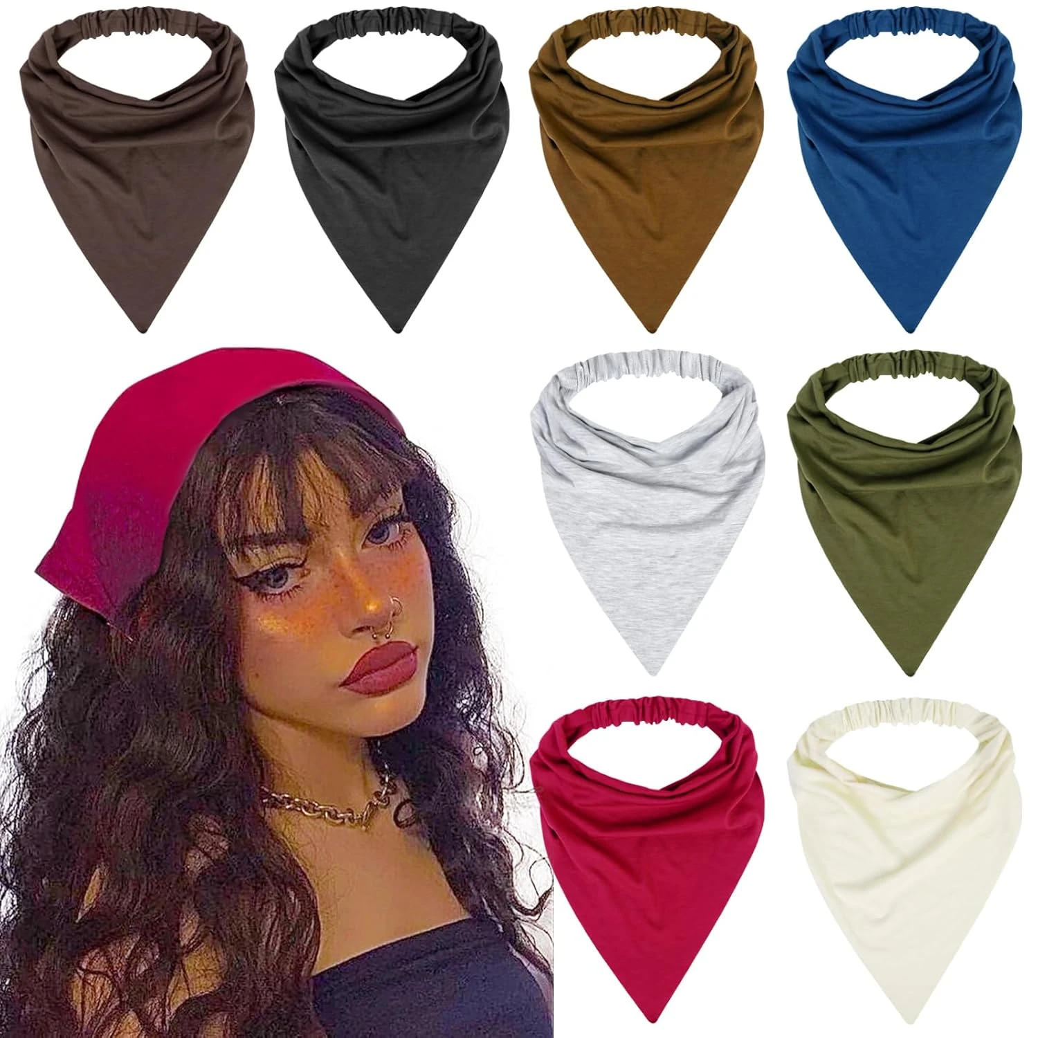Women Bandana Headband Short Hair