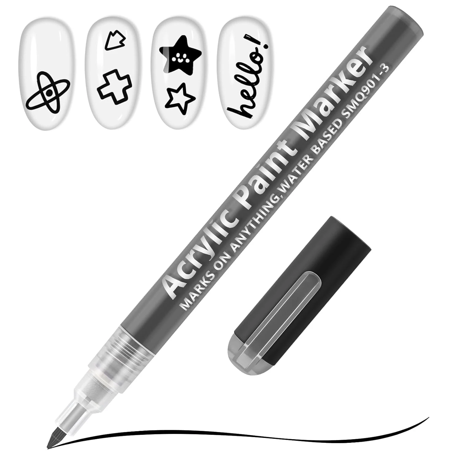 Black Nail Art Pen Leopard Print