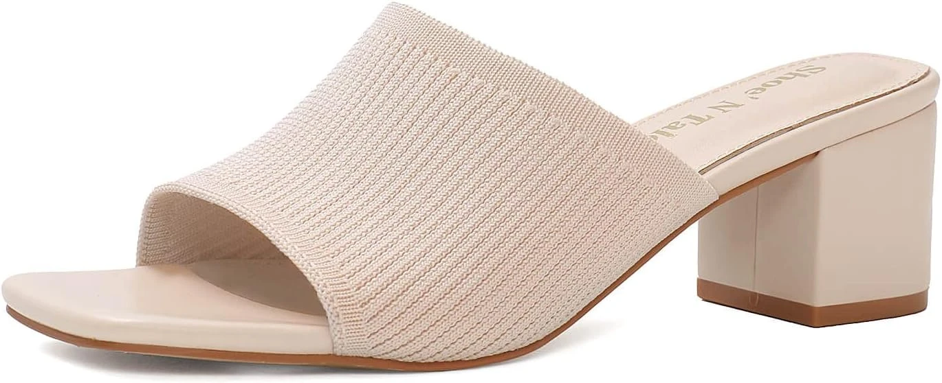 Block Heel Sandal Mule Pastel