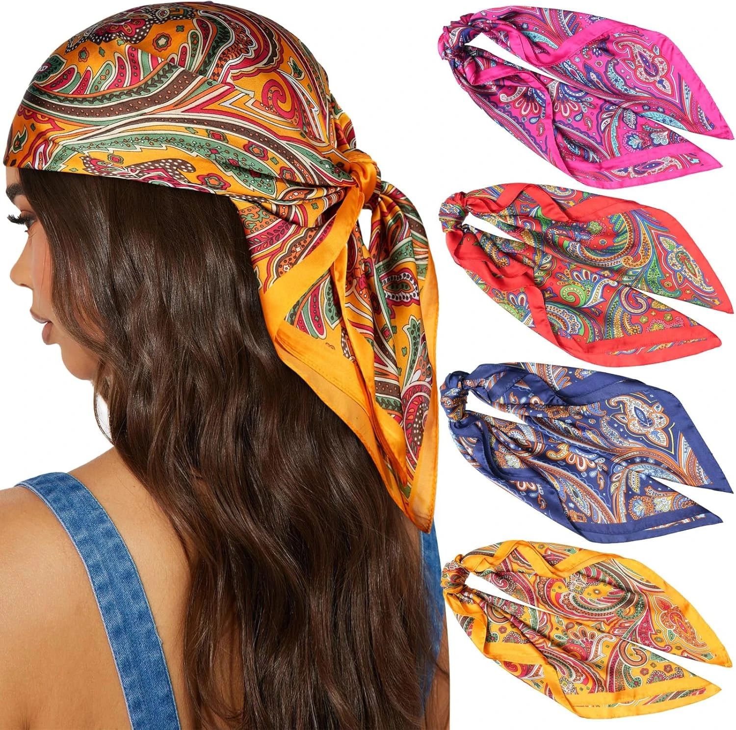 Colorful Hair Scarf Bandana Wrap